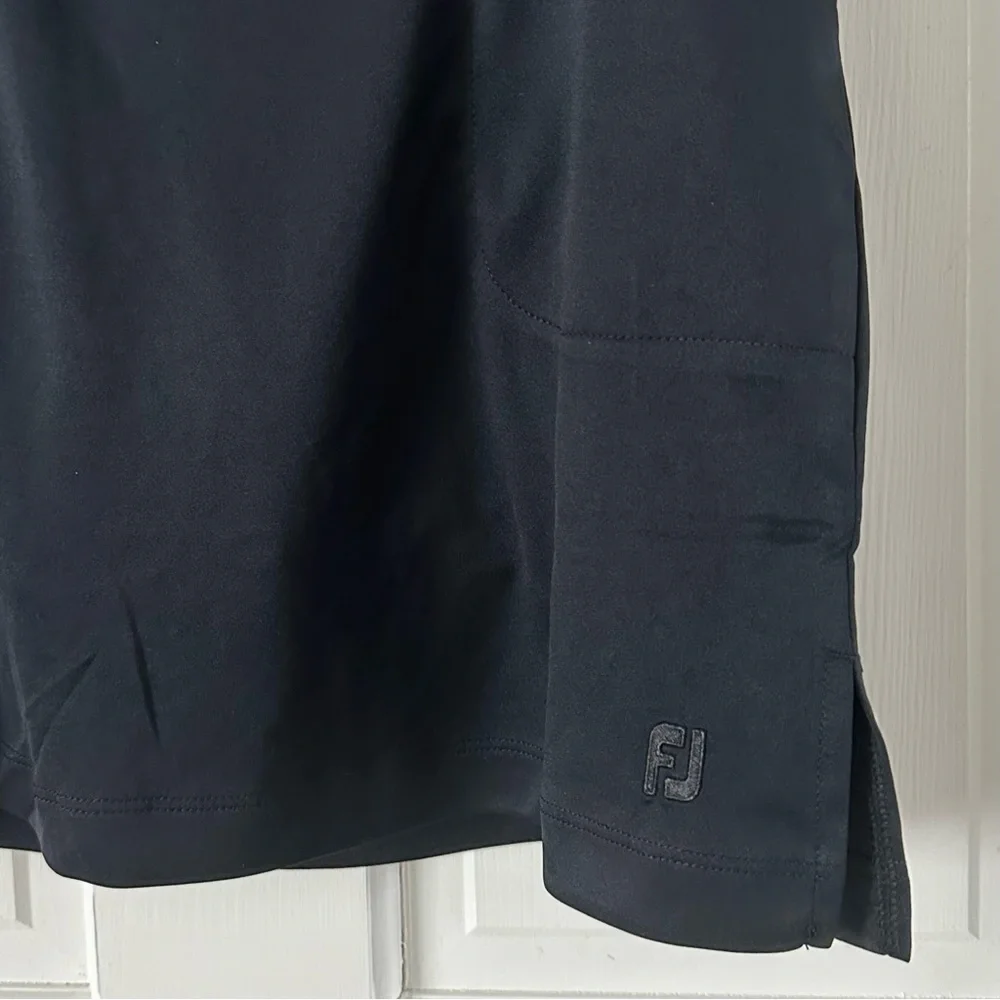 NEW! FootJoy Performance Interlock Knit Skort Black Shorts Skirt Pockets Size S